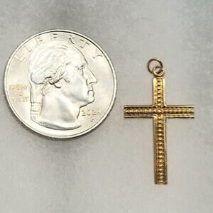 Vintage 1/20 14K GF THEDA Large Cross Pendant (Gold Filled, 5% 14K Gold) STYLE3